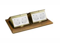 Donel Выдвижной блок Snap 8 (4+4) мод. античная латунь (с уст. набором)