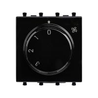 DKC Avanti Черный квадрат Механизм управления вентиляторами 2 модуля