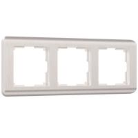 Рамка из поликарбоната на 3 поста Stream перламутровый W0032113