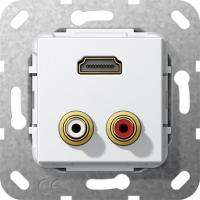 Gira Разъем HDMI, тюльпан аудио