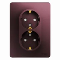 SE Glossa Баклажановый Розетка 2-ая с/з со шторками (в сборе)