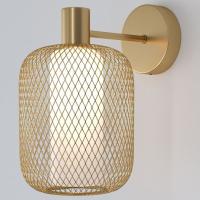 Настенный светильник с металлическим абажуром и стеклянным плафоном 30192/1 золото Eurosvet Voile