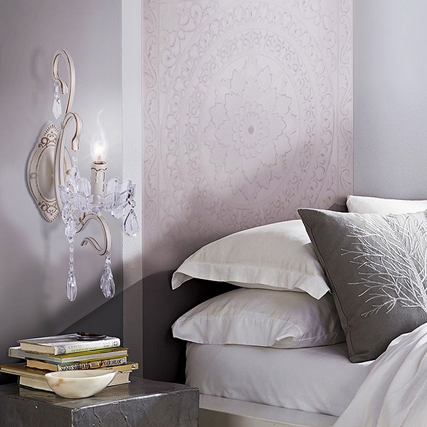 Бра с хрусталем 12205/1 белый Eurosvet Etna