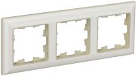 IEK BRITE DECOR Жемчуг/беж 3D-форма Рамка 3-мест. РУ-3-Бр