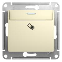 SE Glossa Беж Выключатель карточный, сх.6
