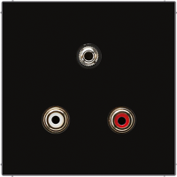 JUNG 2x Cinch Audio (RCA) / Stereo разъем (TRS 3.5 mm), чёрный