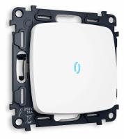 Комплект механизма 1-клавишного проходного выключателя с подсветкой 10000K OMEGA MO122040 Белый матовый QUANT