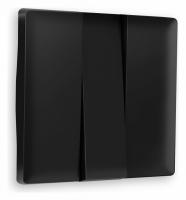 Лицевая панель ALFA (Черный матовый) для 3-клавишных выключателей QUANT AP8050