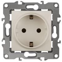 ЭРА 12-2002-02 Розетка 2P+E Schuko со шторками, 16A-250В, IP20, без м.лапок, 12, Слоновая кость