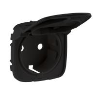 Legrand Valena ALLURE Антрацит Накладка розетки с/з с крышкой