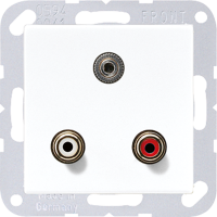 JUNG 2x Cinch Audio (RCA) / Stereo разъем (TRS 3.5 mm), белый