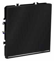 Выключатель встраиваемый VOLTUM S70 одноклавишный с подсветкой 10А, (графит)