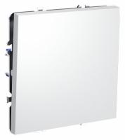 Перекрестный переключатель встраиваемый VOLTUM S70 одноклавишный 10А, (белый матовый)