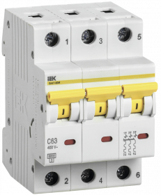 IEK KARAT Выключатель автоматический ВА47-60M 3Р 6А 6кА B