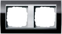 Gira Event Clear Черный/Алюминий Рамка 2-ая