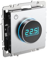 IEK BRITE BASE Алюминий Термостат электронный с инд. ТС10-1-БрА (терморегулятор)