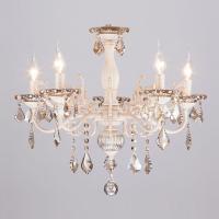 Люстра с хрусталем 3281/5 белый с золотом Eurosvet Elisha