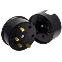 EKF PROxima Разъем РШ-ВШ 32А 380В 3P+PE (ОУ) карболитовый черный