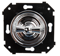 BIRONI Шедель Пластик Серебро Выключатель перекрестный 1-кл, ручка Серебро (скрытый монтаж)