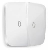 Лицевая панель OMEGA (Белый глянец) для 2-клавишных выключателей с подсветкой QUANT OP1040