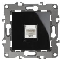 ЭРА 12-3107-06 Чёрный Розетка информационная RJ45, IP20, 12