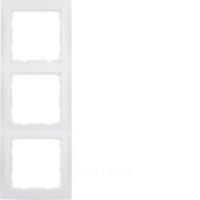 Berker S.1 Полярно-белый матовый Рамка 3-местная вертикальная