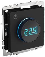 IEK BRITE BASE Черный Термостат электронный с инд. ТС10-1-БрЧ (терморегулятор)