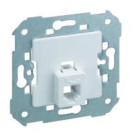 Simon 75 Мех Графит Розетка ТЛФ с суппортом RJ-11 4 контакта