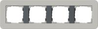 Gira E3 Серый/Антрацит Рамка 4-ая