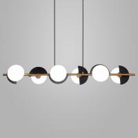 Умный подвесной светильник со стеклянными плафонами 70149/6 черный/латунь Eurosvet Moity