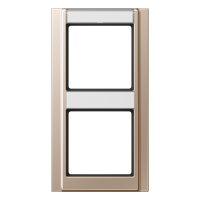 JUNG Рамка 2-кратная с полем для надписи шампань