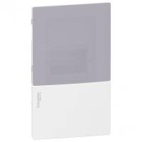 SE RESI9 MP (Mini Pragma) Бокс встраеваемый с дымчатой дверью 1 ряд/4 модуля, IP40, IK07, 50А, 2 клеммы, Италия