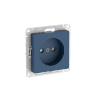 Systeme Electric AtlasDesign Аквамарин Розетка без заземления со шторками, 16А, мех., быстрозажим. клем.