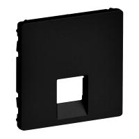 Legrand Valena LIFE. Лицевая панель для одиночных телефонных/информационных розеток. Антрацит.