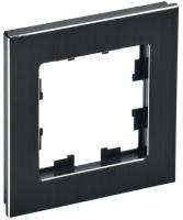 IEK BRITE Рамка 1-мест. РУ-1-1-БрЧ металл черн.