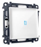 Комплект механизма 1-клавишного проходного выключателя с подсветкой 10000K ALFA MA102040 Белый глянец QUANT