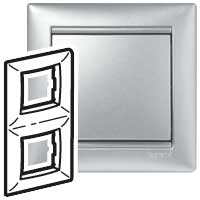 Legrand Valena Алюминий Рамка 2-ая верт.