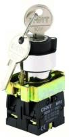 CHINT Переключатель NP2-BG25B, 3 положения с фиксацией, 1НЗ +1НО IP40