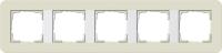 Gira E3 Песочный/Белый глянцевый Рамка 5-ая