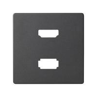 Simon 82 Накладка для розетки HDMI + USB 2.0 для передачи данных цвета графит