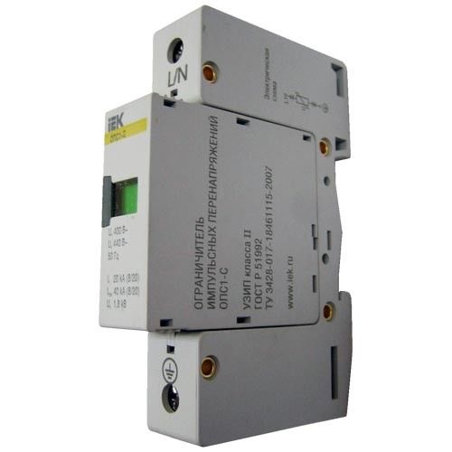IEK KARAT Ограничитель имп. перенапр. ОПС1-C 1Р In=20kA Un=400B Im=40kA