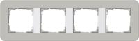 Gira E3 Серый/Белый глянцевый Рамка 4-ая