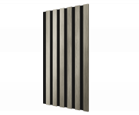 Комплект акуст.панелей, черный войлок, 600х300х19мм, рейки ЭКОПОЛИМЕР, платина матовая/2шт