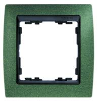 Simon 82 Зеленая структурная/Графит Рамка 2-ая