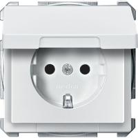 SE Merten SD Белый Розетка 16А с з/к c шт. c крышкой