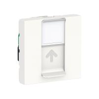 SE Unica Modular Бел Розетка компьютерная, RJ45, одиночная кат. 5е UTP, 2 модуля