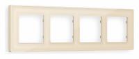 Рамка ALFA Arctic (Бежевый Стекло органическое) 4-ая AF580304