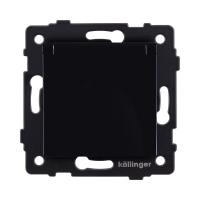 Розетка штепсельная SCHUKO 16A/250 В с крышкой, черный Kollinger REA-006BK для Aspekt, Eleganz, Reflex