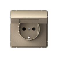 Systeme Electric ArtGallery Шампань Розетка с заземл. со шторк. с крышк., 16А, IP20,  механизм, быстрозажим. клем.