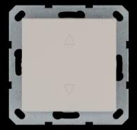 Jasmart Выключатель одноклавишный для штор 10A 250V~ с накладкой, цвет Тауп